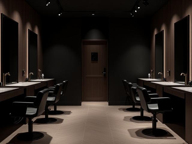 모던하고 미니멀한 남성 그루밍 아뜰리에 실내 전경
